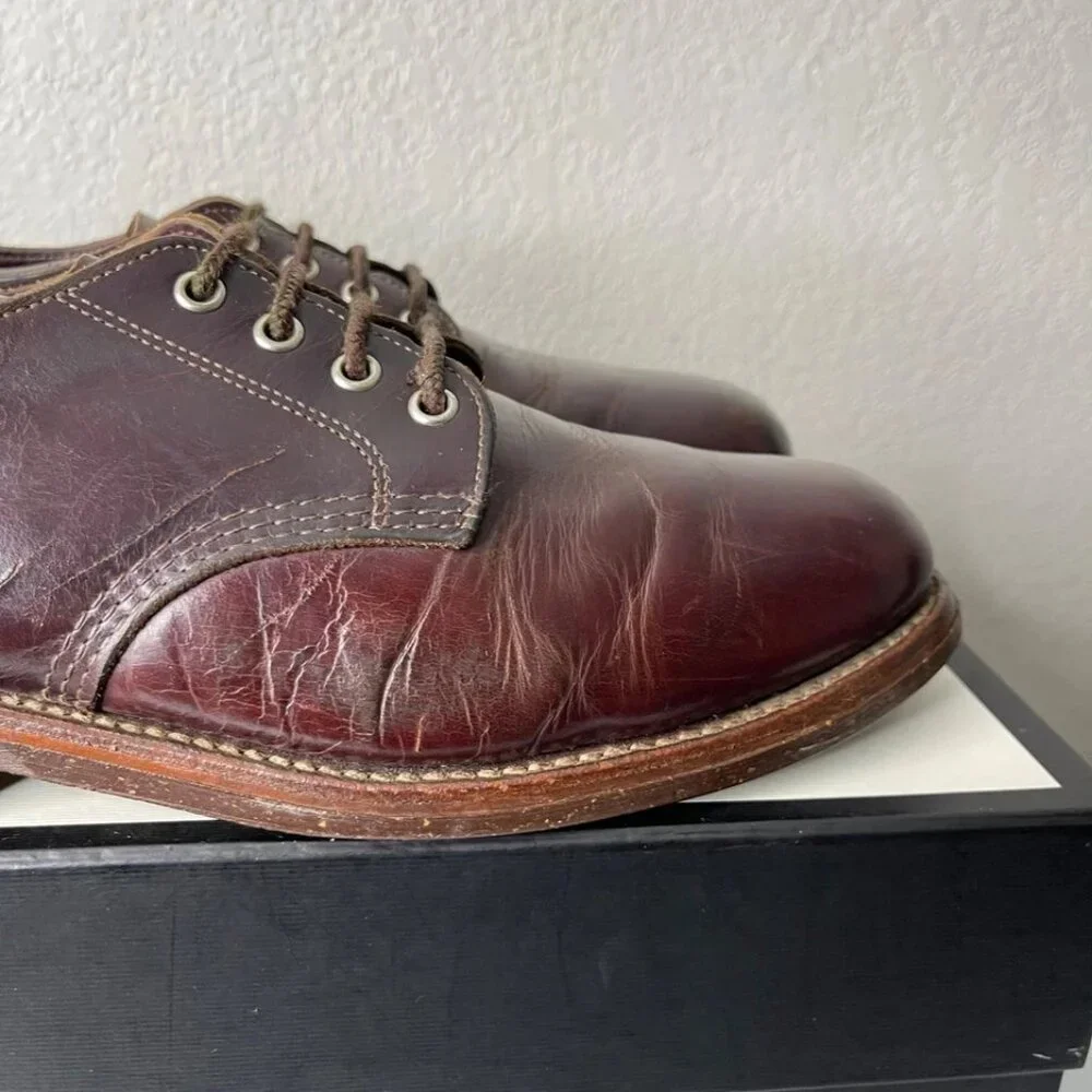 Chippewa Original Brown Leather Oxford Dress Shoes Vibram Sole Men's Size 11 D‎